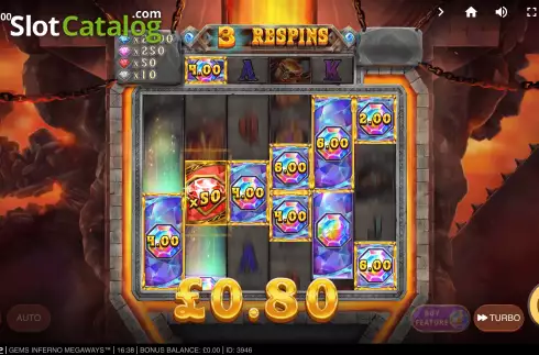 Скрин7. Gems Inferno Megaways слот