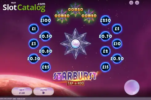 Скрин2. Starburts Tap-A-Roo слот