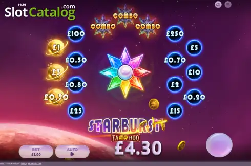 Скрин3. Starburts Tap-A-Roo слот