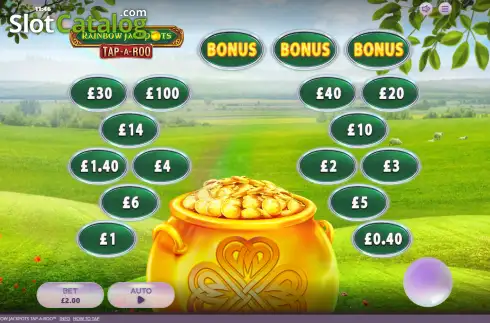 Скрин2. Rainbow Jackpots Tap-A-Roo слот