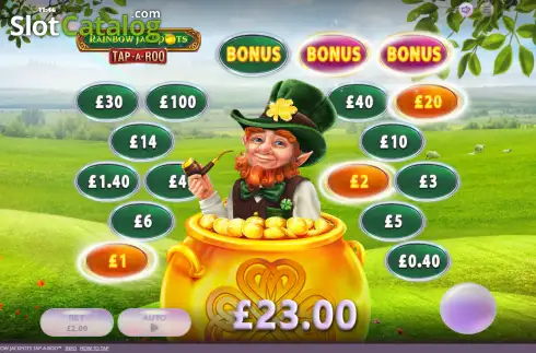Скрин3. Rainbow Jackpots Tap-A-Roo слот