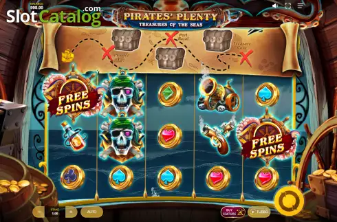 Скрин2. Pirates’ Plenty Treasures of the Seas слот