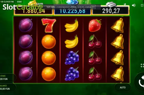 Скрин2. 100 Clover Fire слот