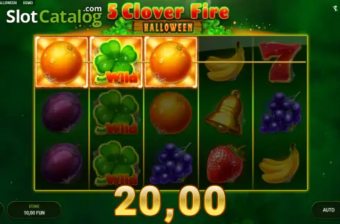 Скрин3. 5 Clover Fire Halloween слот