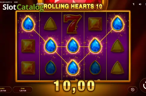 Скрин3. Rolling Hearts 10 слот