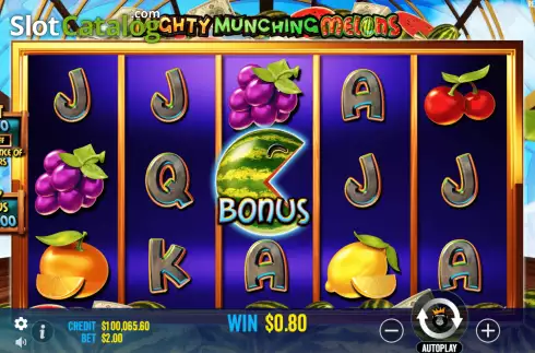 Скрин3. Mighty Munching Melons слот