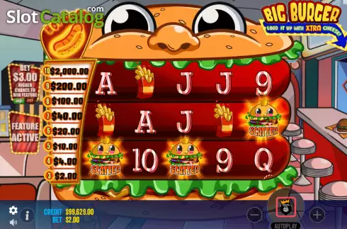 Скрин4. Big Burger Load it up with Xtra Cheese слот