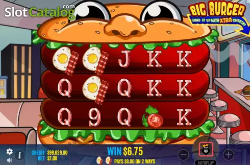 Скрин6. Big Burger Load it up with Xtra Cheese слот