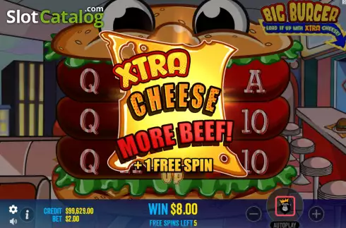 Скрин7. Big Burger Load it up with Xtra Cheese слот