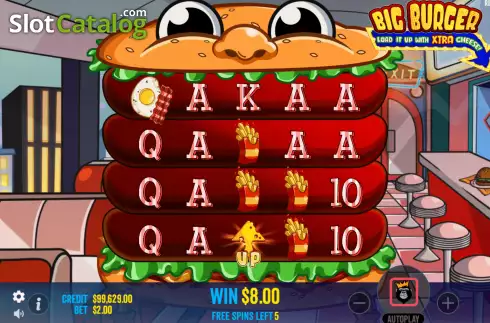 Скрин8. Big Burger Load it up with Xtra Cheese слот
