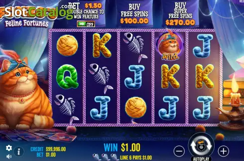 Скрин3. Fonzo’s Feline Fortunes слот