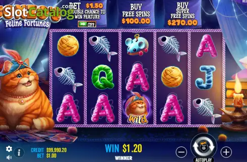 Скрин4. Fonzo’s Feline Fortunes слот