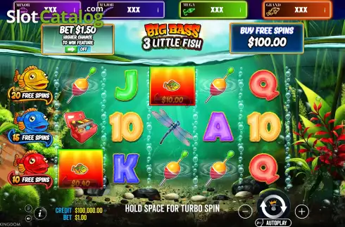 Скрин2. Big Bass 3 Little Fish – Big Bass Jackpot Bonanza слот