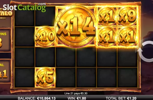 Скрин7. Big Bucks Buffalo Gigablox слот