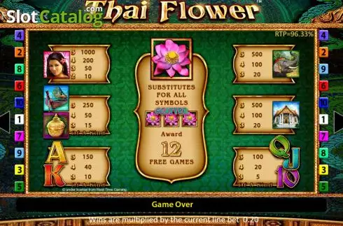 Скрин7. Thai Flower слот