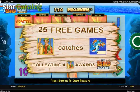 Скрин6. Fishin Frenzy The Big Catch Megaways слот