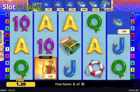 Скрин9. Fishin' Frenzy Reel 'Em In Fortune Play слот