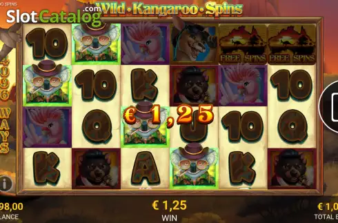Скрин3. Wild Kangaroo Spins слот