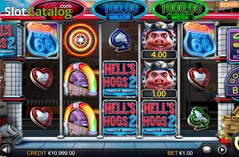 Скрин2. Hells Hogs 2 – Squealin’ Wheels слот