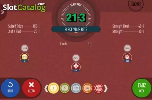 Скрин2. Blackjack 21+3 (Felt) слот