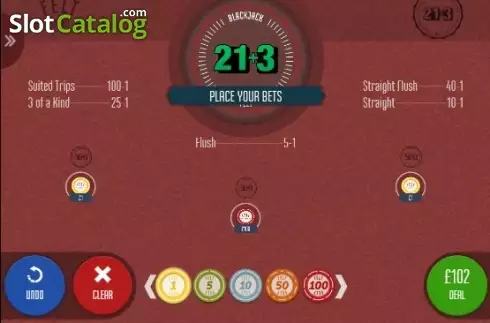 Скрин3. Blackjack 21+3 (Felt) слот