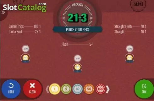 Скрин4. Blackjack 21+3 (Felt) слот