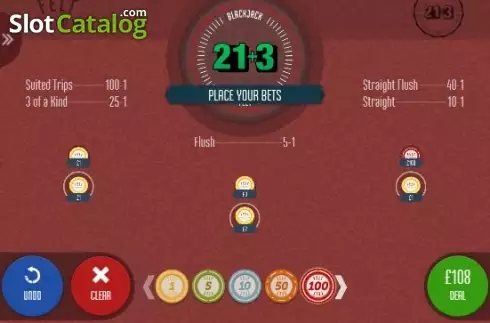 Скрин5. Blackjack 21+3 (Felt) слот