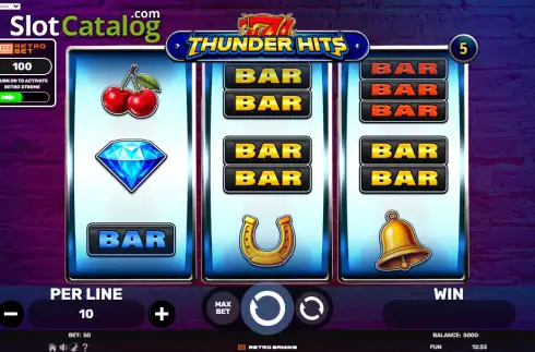 Скрин2. 777 Thunder Hits слот