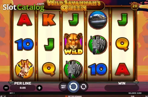Скрин2. Wild Savannah's Queen слот
