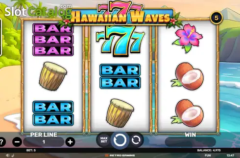 Скрин2. 777 - Hawaiian Waves слот