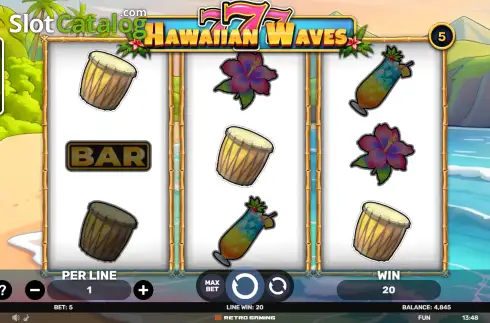 Скрин3. 777 - Hawaiian Waves слот