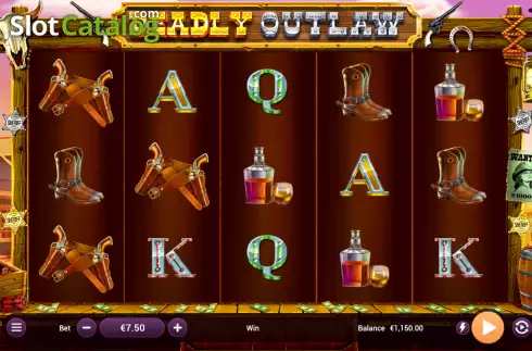 Скрин2. Deadly Outlaw (Fine Edge Gaming) слот