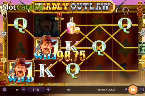 Скрин3. Deadly Outlaw (Fine Edge Gaming) слот