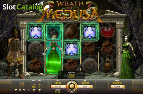 Скрин5. Wrath of Medusa слот