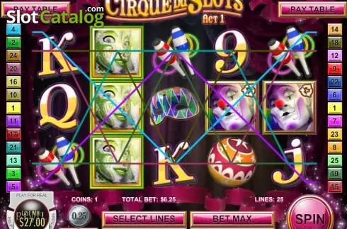 Скрин5. Cirque du Slots слот
