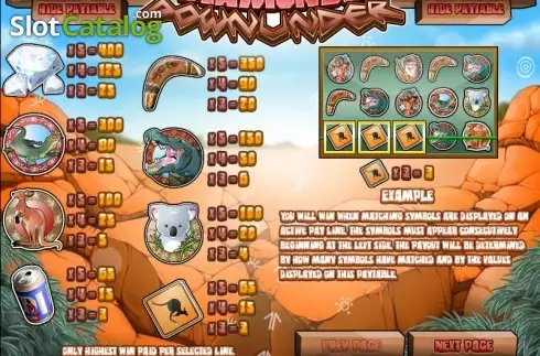 Скрин2. Diamonds Downunder слот