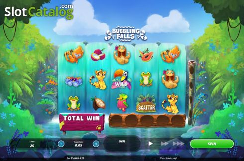 Скрин2. Bubbling Falls слот