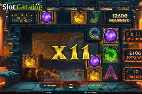 Скрин6. Secrets of the Phoenix Megaways слот