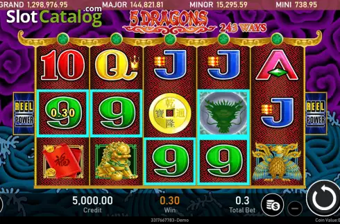 Скрин3. 5 Dragons (Royal Slot Gaming) слот