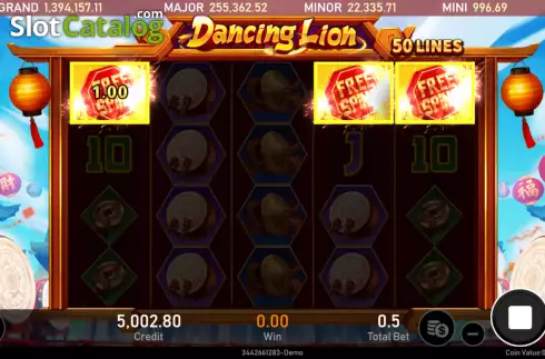 Скрин4. Dancing Lion слот