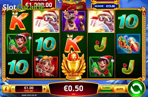 Скрин3. Stampede Rush Speedy Santa слот