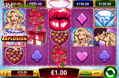 Скрин3. Diamond Explosion Sweet Love слот