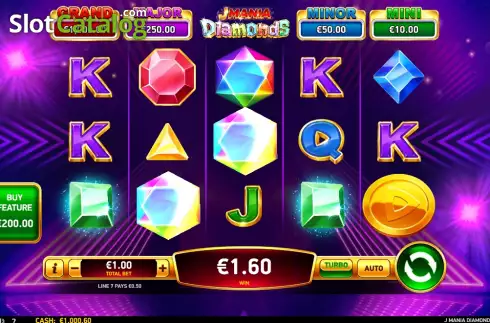 Скрин3. J Mania Diamonds слот