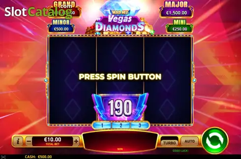 Скрин3. Mad Hit Vegas Diamonds слот