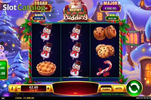 Скрин2. Mad Hit Ho Ho Hot Pudding слот