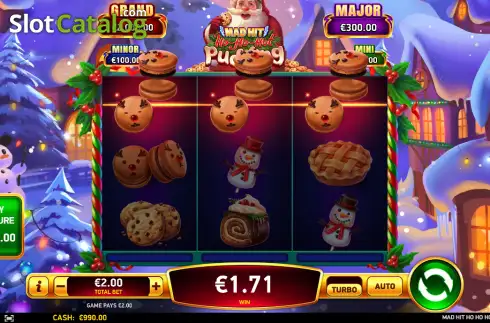Скрин3. Mad Hit Ho Ho Hot Pudding слот