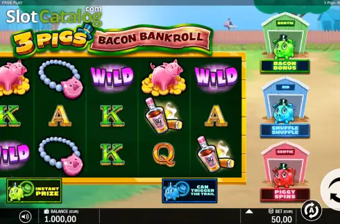 Скрин2. 3 Pigs: Bacon Bankroll слот