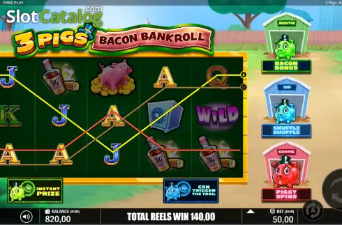 Скрин3. 3 Pigs: Bacon Bankroll слот