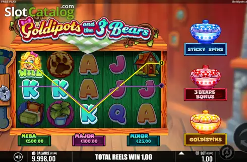 Скрин3. Goldipots and the 3 Bears слот