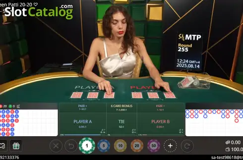 Скрин2. Teen Patti 20-20 (SA Gaming) слот